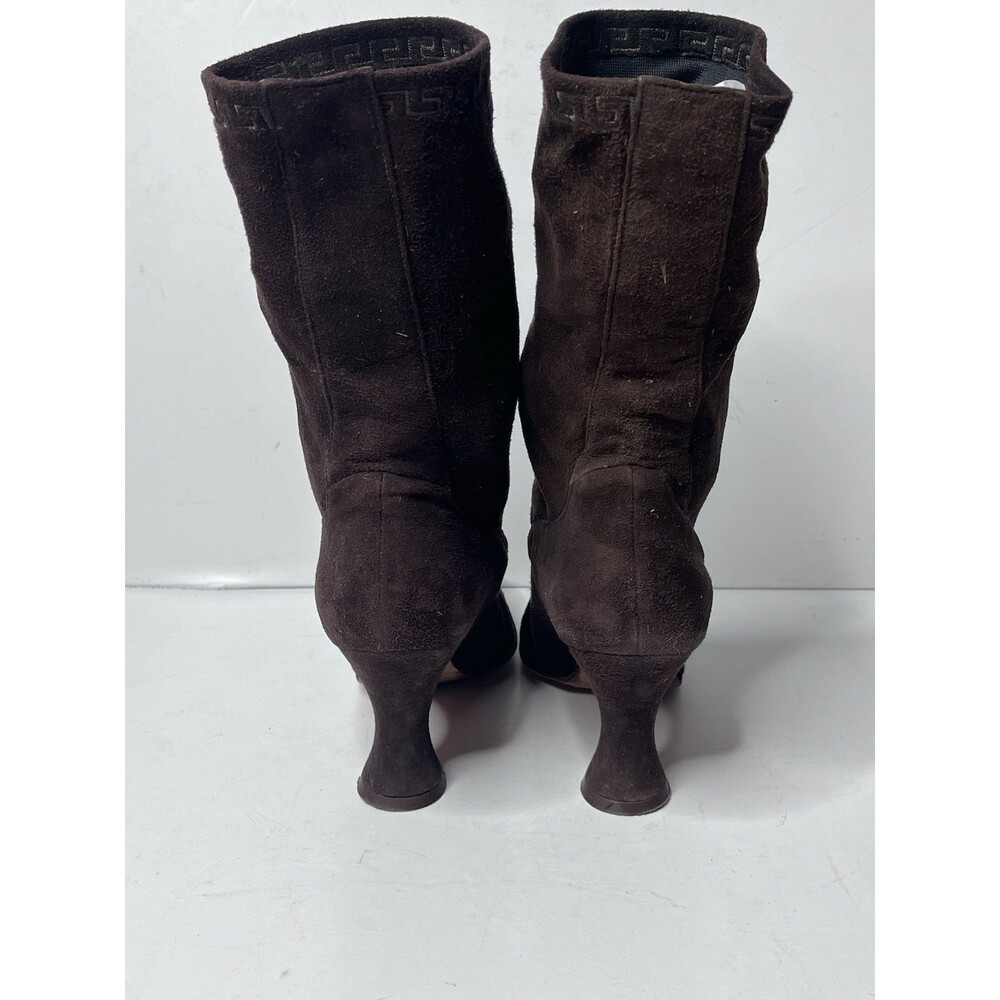 Vintage Via Spiga Brown Suede Pointed Toe Sculpted Heels Women’s Size 8 B - Picture 6 of 12